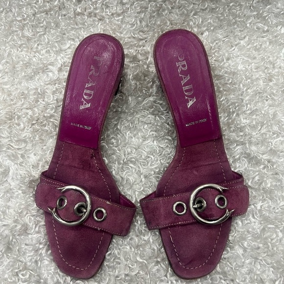 Prada Heels Block women’s Clogs Sandals - Picture 2 of 10